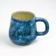Jacques Blin Mug – Blue glazed earthenware with incised decoration of fantastic animals