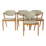 4 Kai Kristiansen Chairs - Model #42 - 1960s, for Schou Andersen Møbelfabri