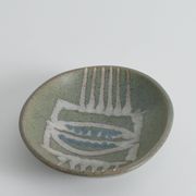 Bol en grès fait main de style mid-century moderne avec motif abstrait, années 1960