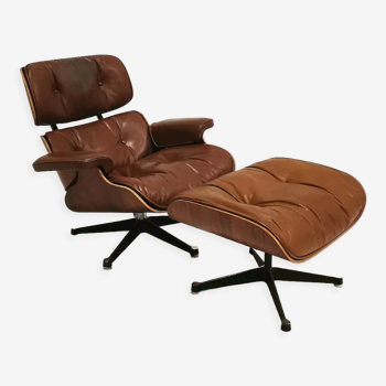 Rosewood lounge chair ensemble, Charles and Ray Eames, 1970