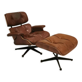 Rosewood lounge chair ensemble, Charles and Ray Eames, 1970