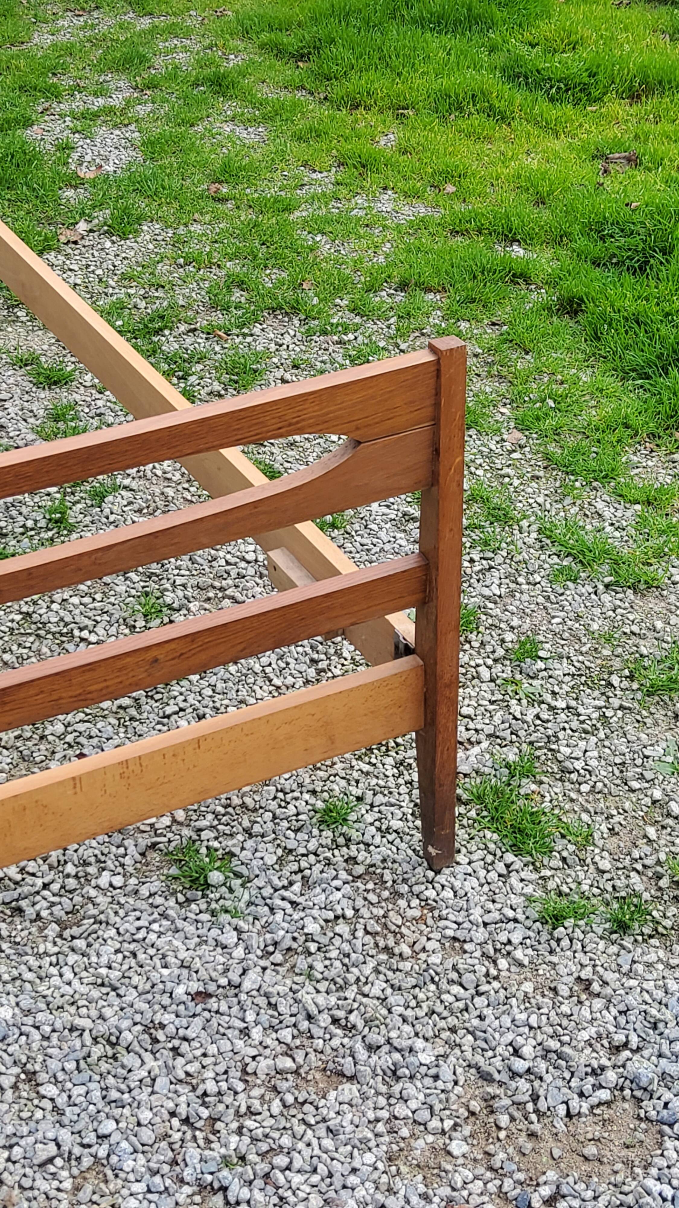 Vintage 50s oak daybed
