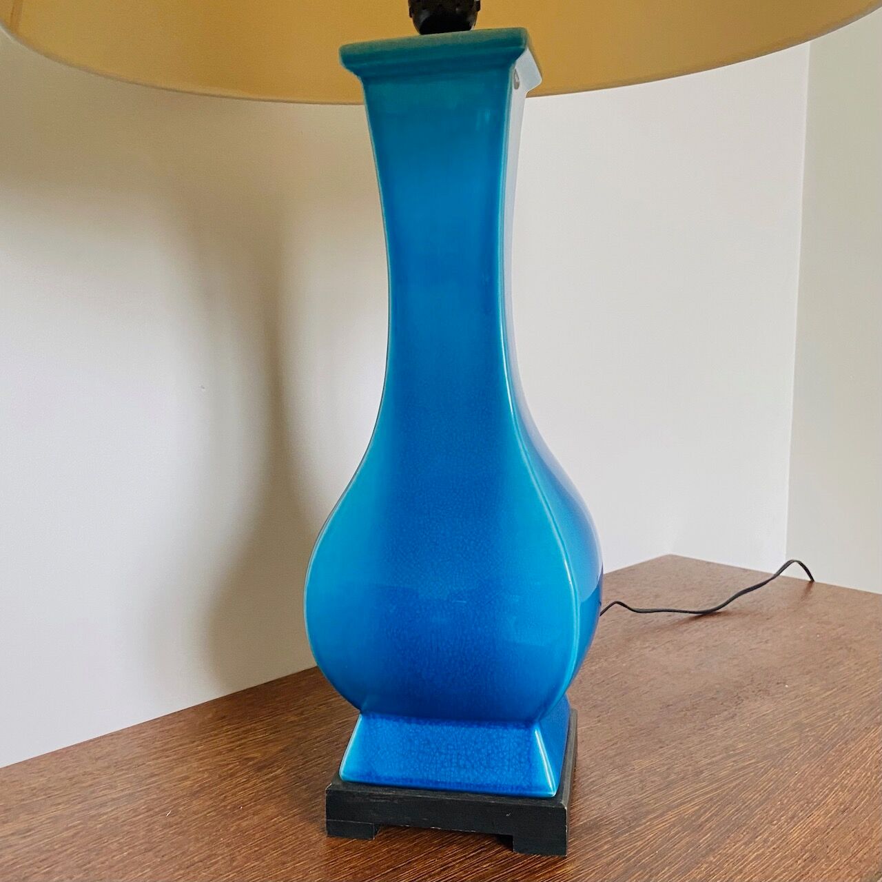 Blue turquoise ceramic table lamp