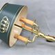 Empire style hot water bottle lamp in solid bronze three lights Lucien Gau
