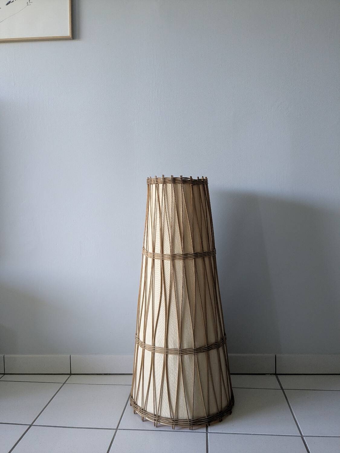 Vintage rattan lampshade