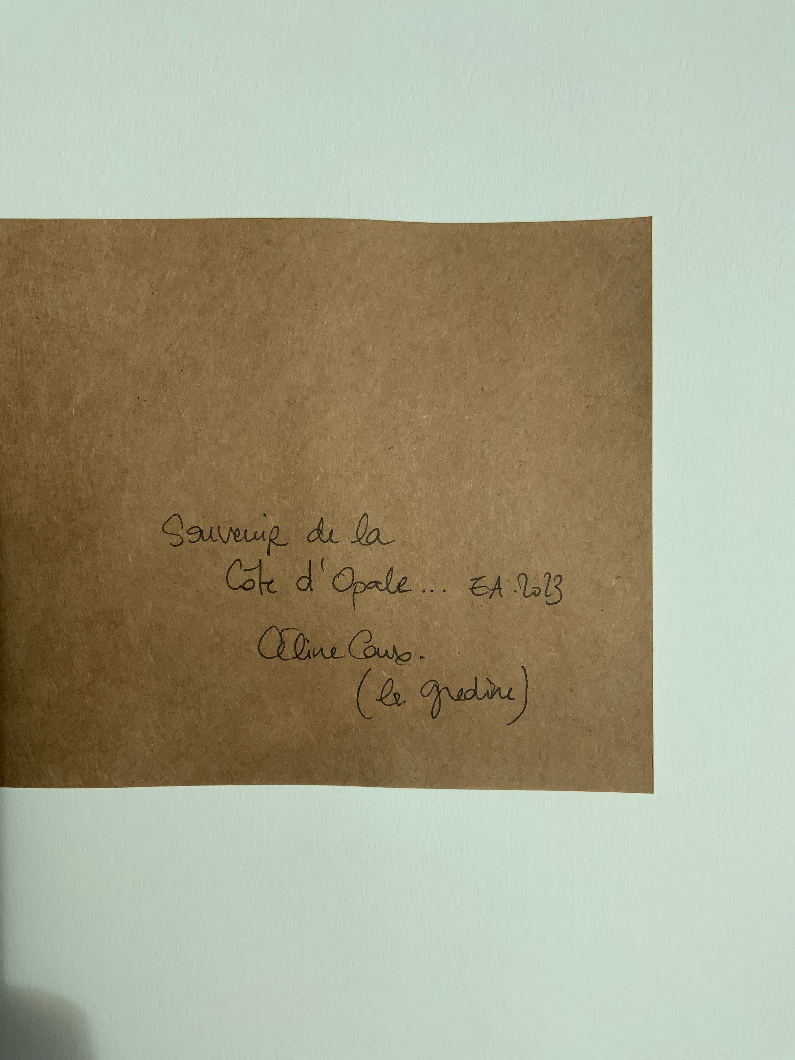 Painted illustration A5 "Souvenir de... » acrylic on paper - object of curiosity