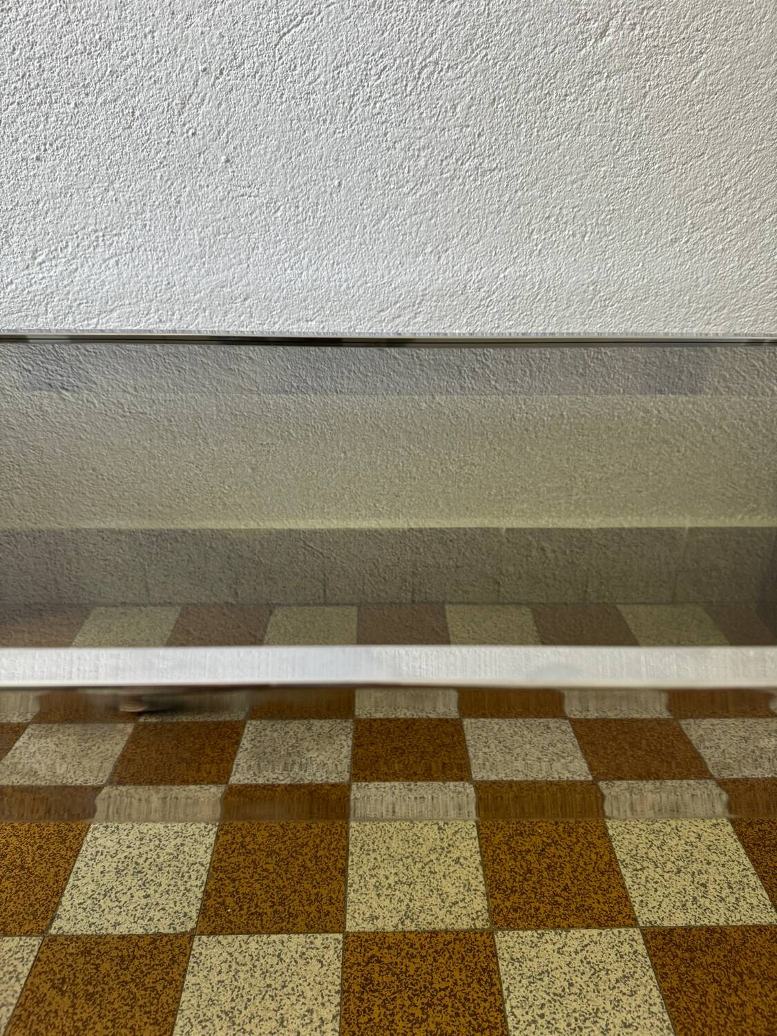 Chrome wood and smoked glass coffee table from the 70s