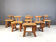 Set of 6 sculptural brutalist dining chairs, 1960s