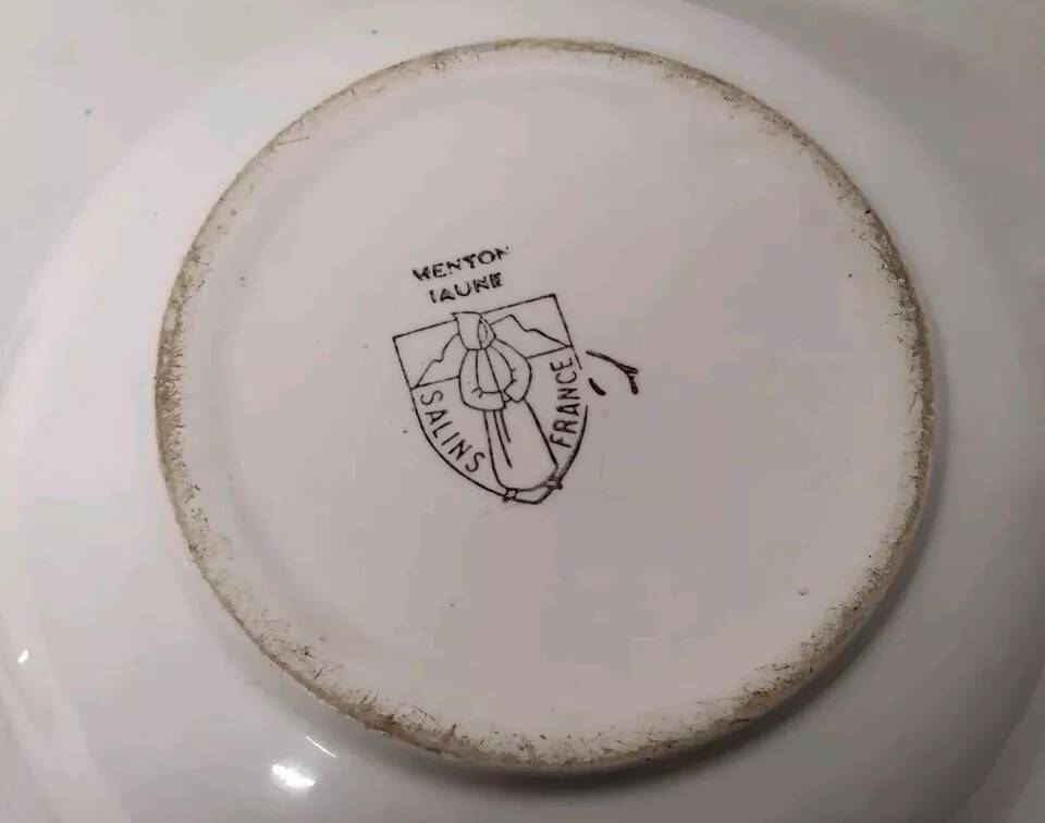 Old soup tureen with lid saline France vintage