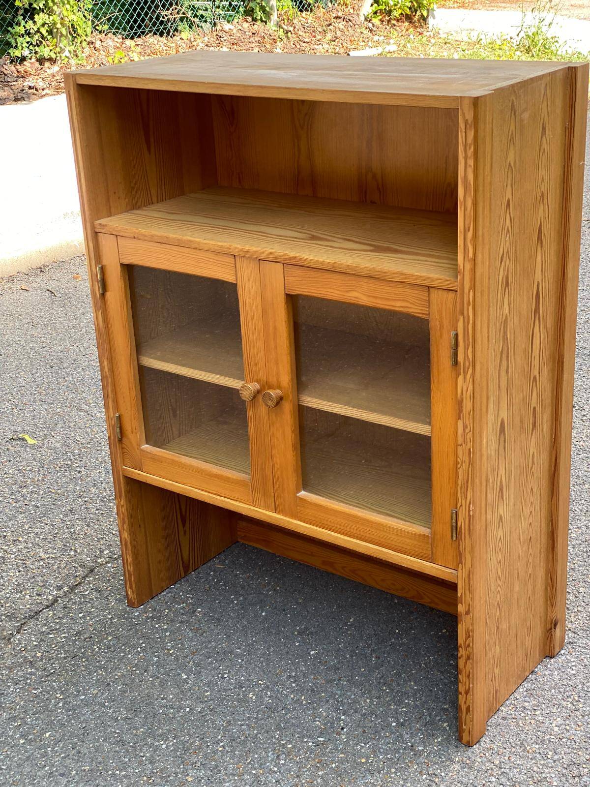 Vitrine scandinave en bois 1970