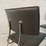 Set of six Sparta leather chairs by Christoph Hindermann for Dietiker, 1990s.