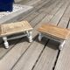 Lot de 2 petits tabourets relookes maison de campagne