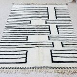 Traditional Berber rug in natural wool 2.5x1.5 m