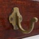 Art Nouveau coatrack in brass and oak, France ca. 1900