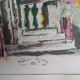 Venice, Les gondoles sur le canal - Original lithograph by Edouard Georges Mac-Avoy,1986
