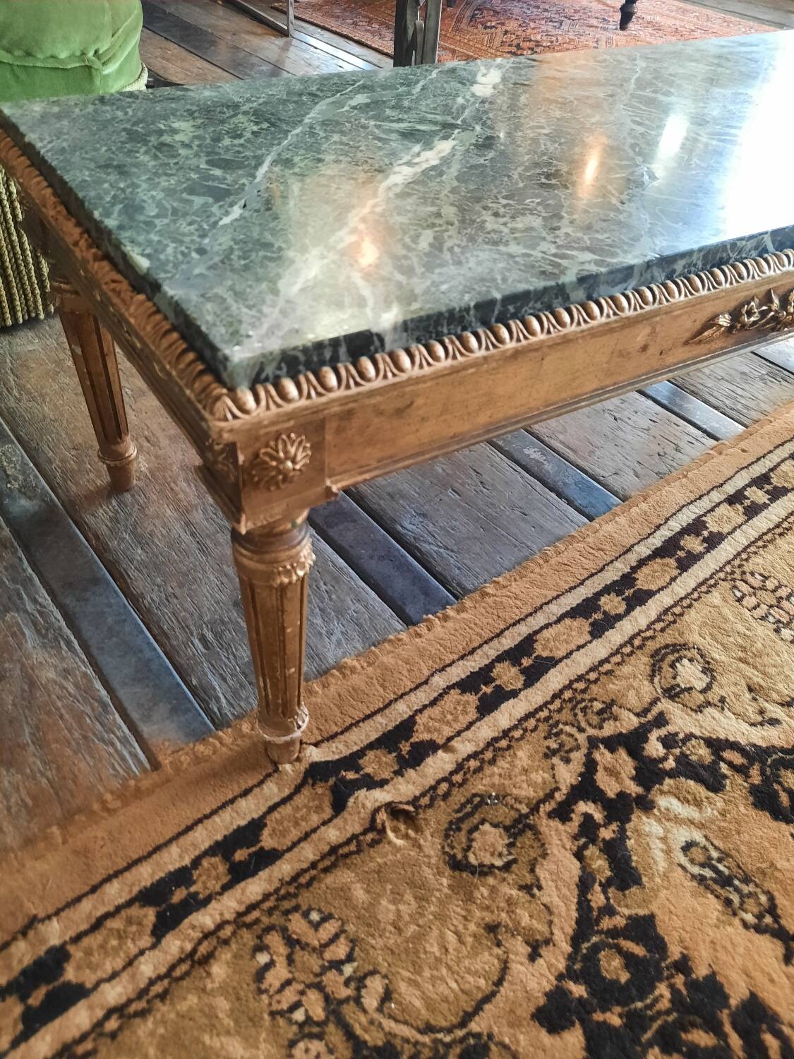 Table basse bois et marbré
