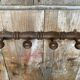 Wall Coat Rack 4 Hooks Wood 1950s Vintage #D749