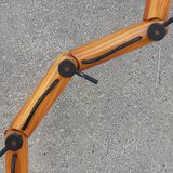 Articulated wooden lamp