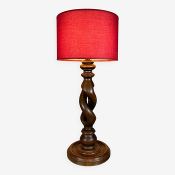 Twisted wood lamp from the 60s