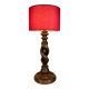 Lampe bois torsadé années 60