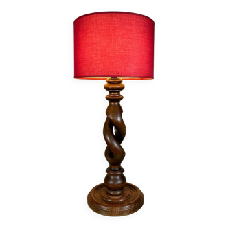 Twisted wood lamp from the 60s