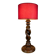 Lampe bois torsadé années 60