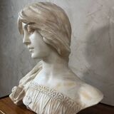 Marble bust of a woman