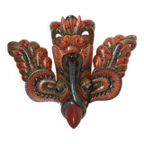 Wooden triptych mask