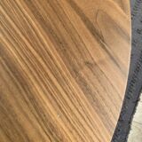 Coffee table bistro in walnut and steel foot