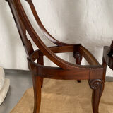Deux chaises Empire Gondole acajou
