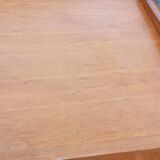 Vintage oak commode with tapered legs and wings from the 1950s.