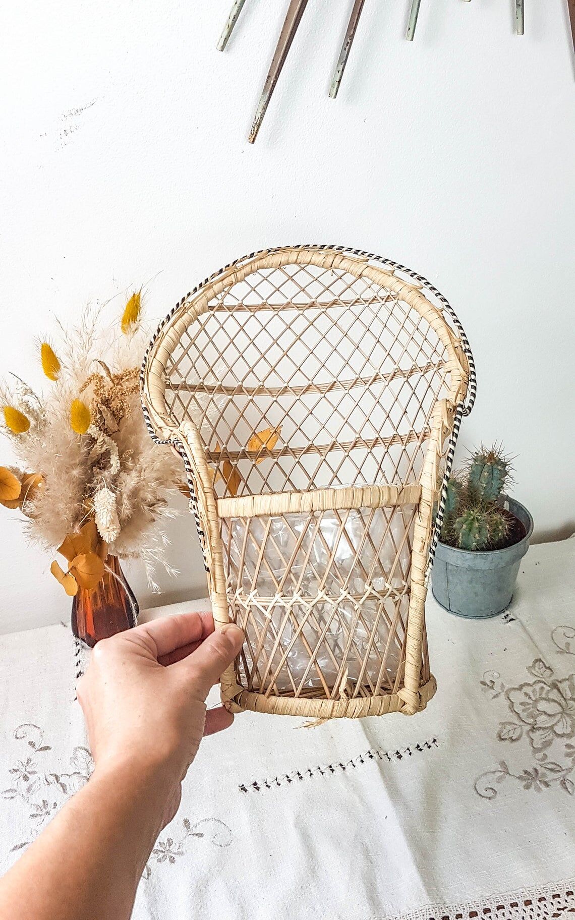 Emmanuelle miniature rattan chair