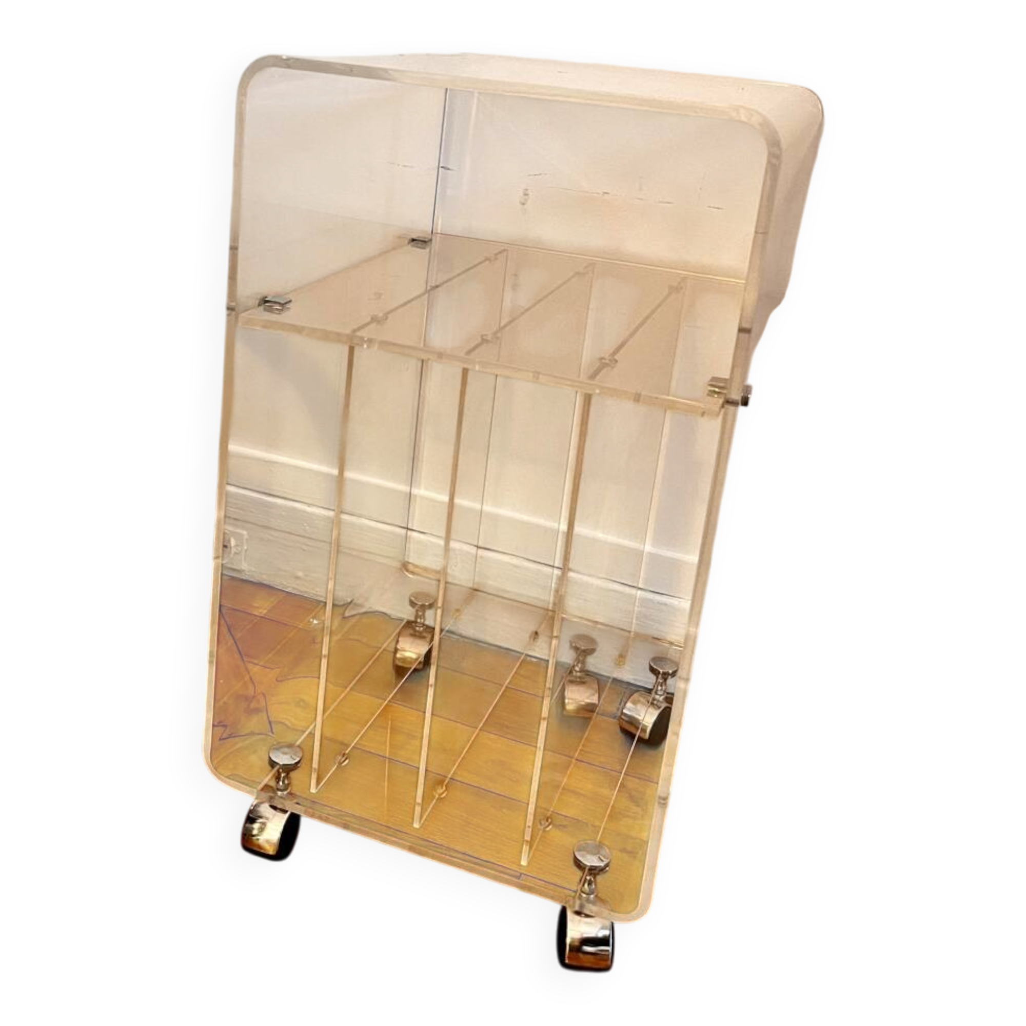 Meuble hi-fi range vinyle vintage David lange