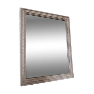 Old mirror patinated wood frame, 27x22 cm