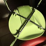 Galvano Tecnica 4 chairs vintage design 80s anise green