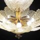 Extraordinary large size gold vintage Murano glass chandelier, 1970