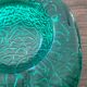 Kosta Boda art ashtray solid glass emerald circa 1970