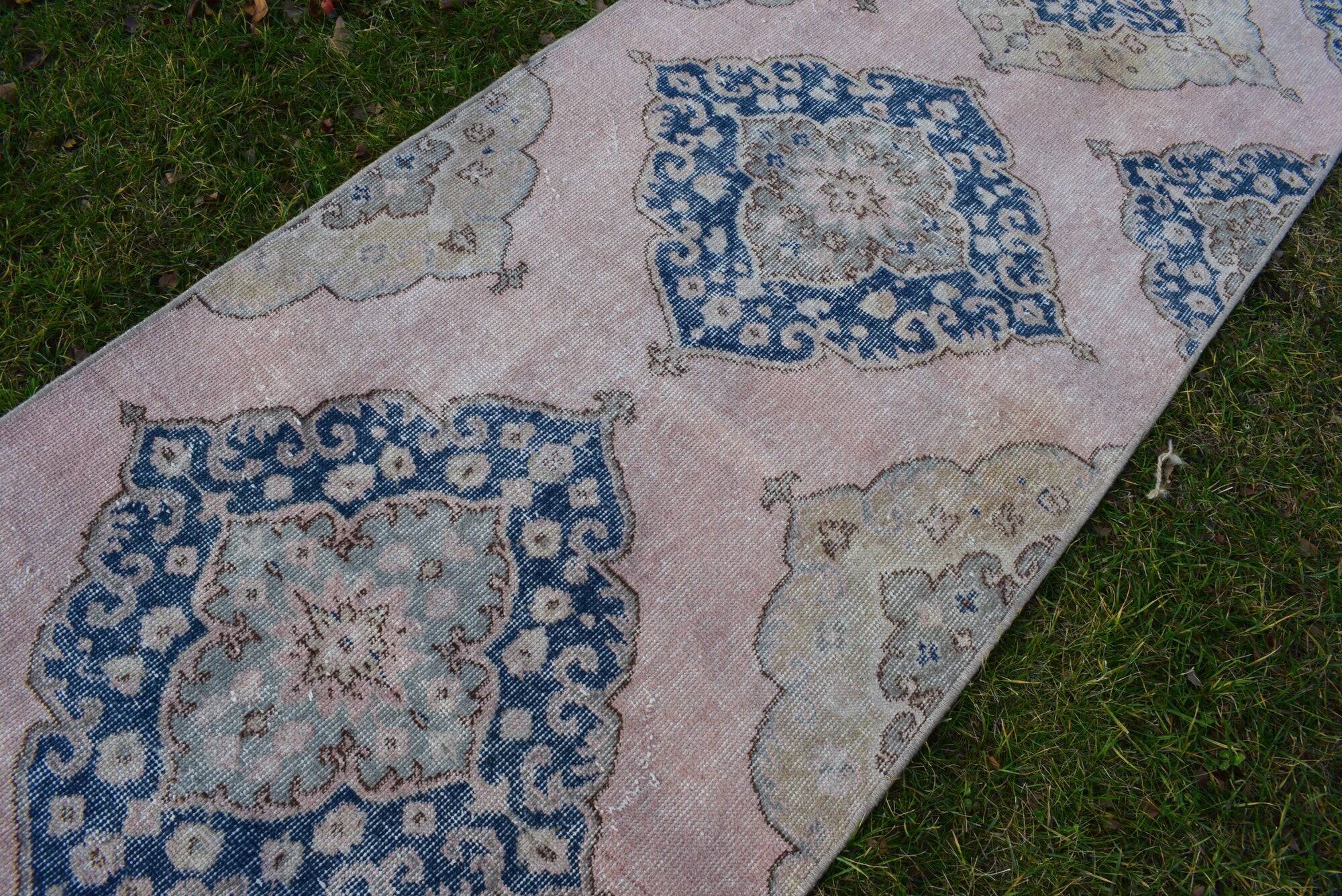 Vintage Turkish hallway rug 86x715 cm