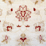 Traditional ceam wool ziegler rug handwoven floral carpet- 106x150cm