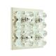 XL Mid Century floral wall light in glass and chrome by Sische, 1960s.