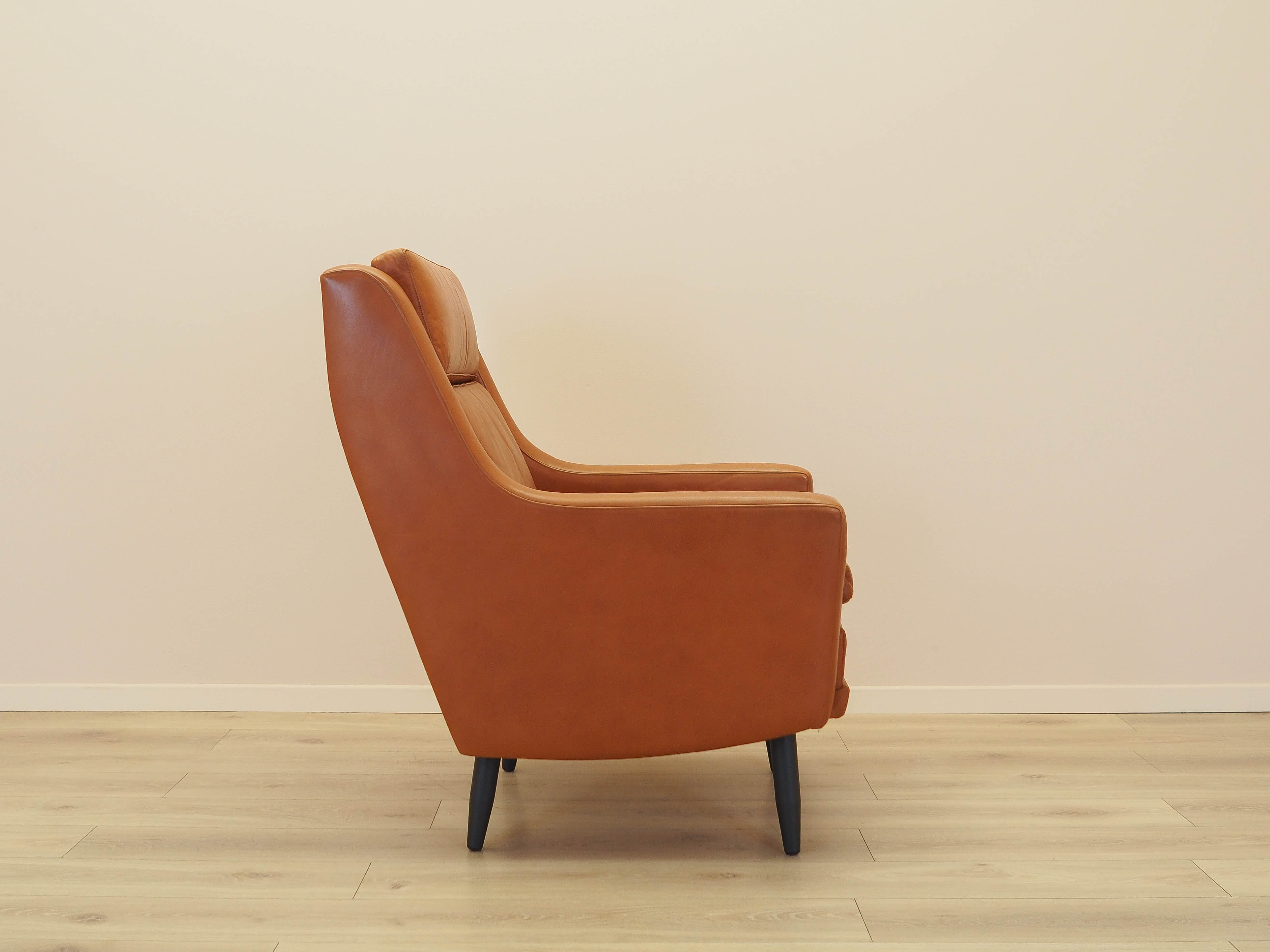 Orange armchair, Danish design, 1970s, made in Denmark