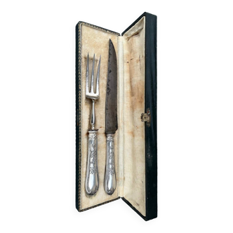 Vintage cutting service cutlery box