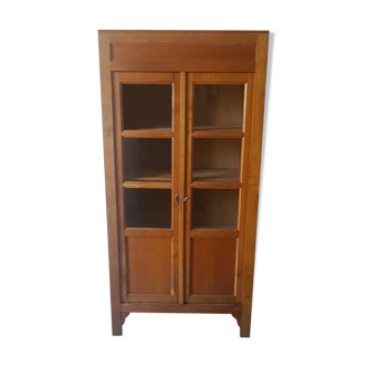 Vintage parisian oak wardrobe glazed
