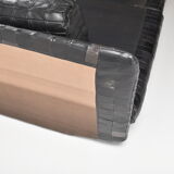 Convertible leather patchwork sofa