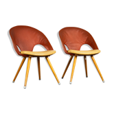 Paire de chaises d'Eddie Harlis pour Thonet, années 50