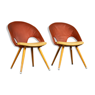 Paire de chaises d'Eddie Harlis pour Thonet, années 50