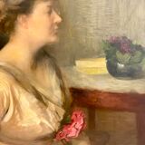 Portrait of a seated woman