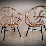 Duo rattan chairs