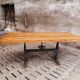 Industrial dining table oak on a workbench frame