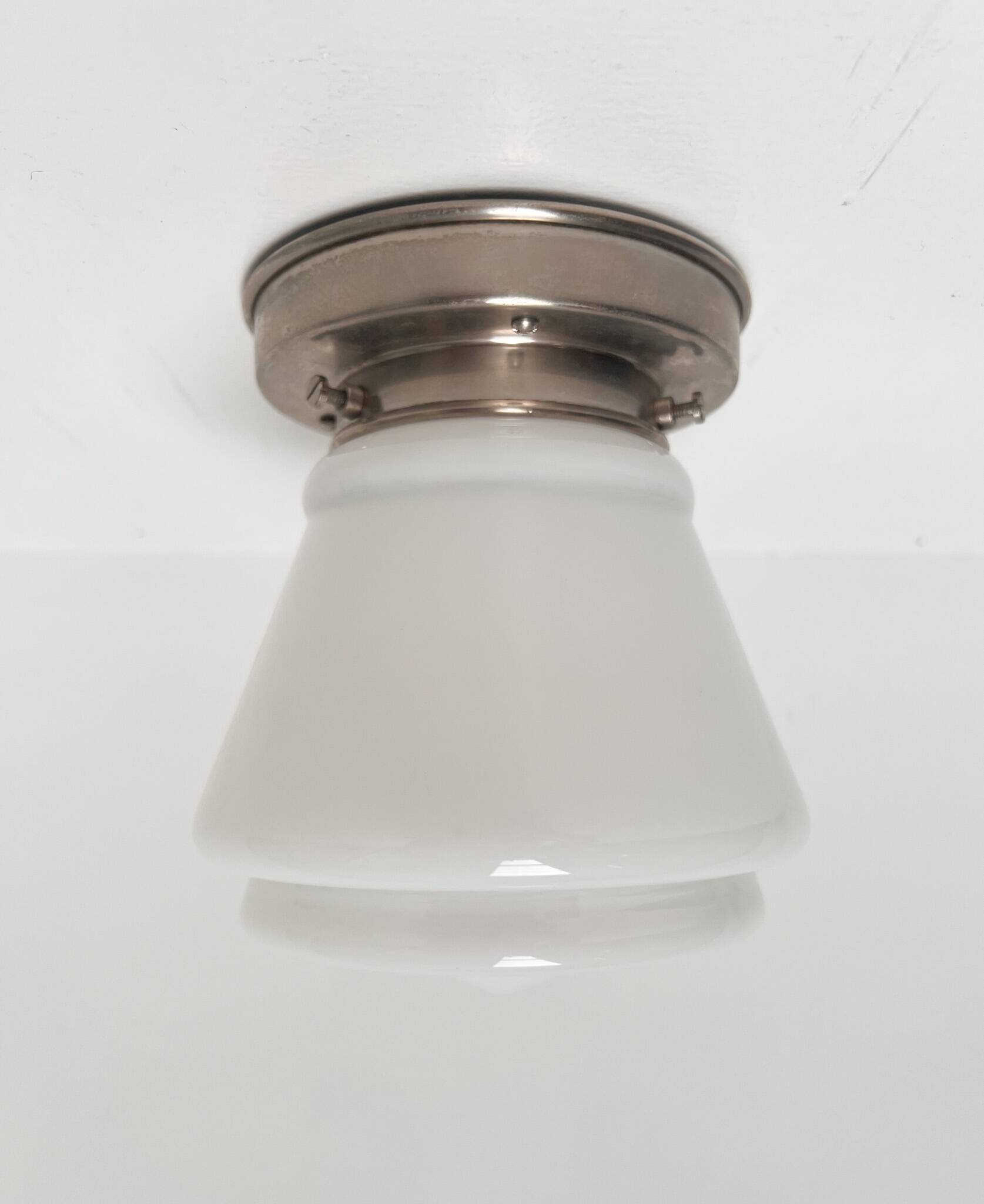 Opal glass Gispen ceiling lamp by GISO, 1960s